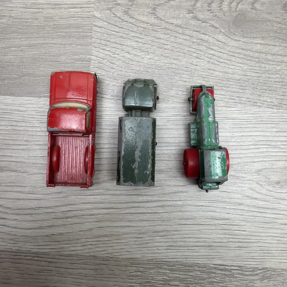 Matchbox‎ Lesney No 6 Ford Pick Up, No 1 Aveling Barford Road Roller, No 62 GSL